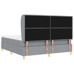 Lit à ressorts vidaXL avec matelas gris clair 180x200 cm en tissu