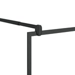 vidaXL Paroi de douche avec étagère Noir 80x195 cm Verre ESG&Aluminium