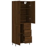 vidaXL Buffet haut Chêne marron 69 5x34x180 cm Bois d'ingénierie