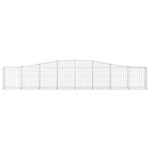 vidaXL Paniers à gabions arqués 8 Pièces 400x30x60/80 cm Fer galvanisé
