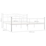 vidaXL Cadre de lit sans matelas blanc métal 180x200 cm