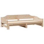vidaXL Lit de jour avec lit gigogne 80x200 cm bois de pin massif