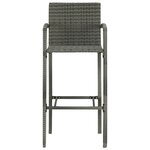 Jeu de bar de jardin 5 pièces avec accoudoirs résine tressée gris 02_0014484