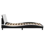 vidaXL Cadre de lit avec LED sans matelas noir et blanc 140x200 cm