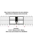 THIRARD - Cylindre de serrure double entrée SA  35x45mm  anti-arrachement  laiton  vis 50mm  3 clés