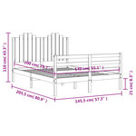 vidaXL Cadre de lit sans matelas 140x200 cm bois massif