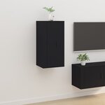 vidaXL Meuble TV mural Noir 40x34 5x80 cm