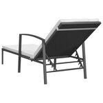 vidaXL Chaises longues lot de 2 avec table résine tressée noir