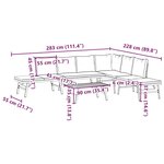 vidaXL Ensemble de bancs de jardin avec coussins 5 Pièces noir