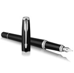 Parker urban stylo plume  noir mat  plume moyenne  encre bleue  coffret cadeau
