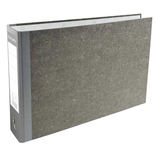 Classeur À Levier Papier Marbre Gris Dos De 70mm - A4 Horizontal. - Gris-dos Gris - X 10 - Exacompta