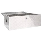 vidaXL Boîte de rangement Argenté 100x55x37 cm Aluminium