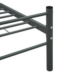 vidaXL Cadre de lit sans matelas gris métal 100x200 cm