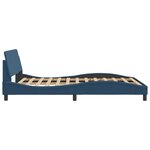 vidaXL Cadre de lit avec tête de lit Bleu 140x190 cm Tissu
