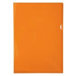 Etui Carton De 100 Pochettes Coin Pvc Lisse Haute Résistance 13/100e - A4 - Orange - Exacompta