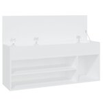 vidaXL Banc à chaussures Blanc 105x30x45 cm Bois d'ingénierie