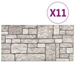 Vidaxl panneaux muraux 3d avec design de brique gris 11 pcs eps