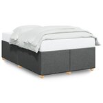 vidaXL Cadre de lit gris foncé 120x190 cm tissu