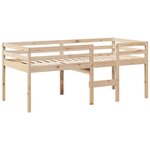 vidaXL Lit haut avec toit 90x190 cm bois de pin massif