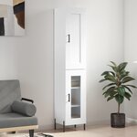 vidaXL Buffet haut Blanc 34 5x34x180 cm Bois d'ingénierie