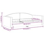 vidaXL Lit de repos sans matelas noir 90x190 cm tissu