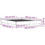 vidaXL Cadre de lit sans matelas sonoma gris 135x190 cm