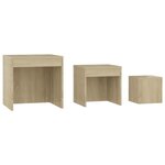 vidaXL Tables gigognes 3 Pièces Chêne sonoma Aggloméré
