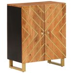 vidaXL Armoires latérales 3 Pièces marron et noir 60x33 5x75 cm