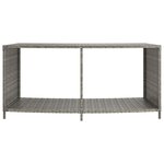 vidaXL Étagères de rangement 2 Pièces gris résine tressée