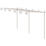 vidaXL Pergola de jardin Marron antique 6x3x2 5 m Fer