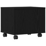vidaXL Support d'imprimante avec roues chêne noir 41x32x34 5 cm