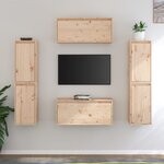 vidaXL Meubles TV 6 Pièces Bois massif de pin