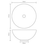 vidaXL Lavabo 32 5 x 14 cm Céramique Doré