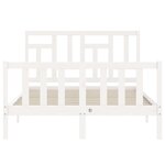 vidaXL Cadre de lit sans matelas blanc 140x200 cm bois de pin massif