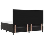 vidaXL Lit à ressorts avec matelas et LED Noir 200x200 cm Velours