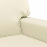 vidaXL Ensemble de canapés 3 Pièces avec coussins crème similicuir
