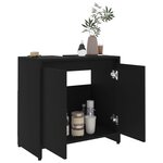 vidaXL Armoire de salle de bain noir 60x33x61 cm Bois d'ingénierie