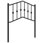 vidaXL Tête de lit métal noir 75 cm