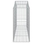 vidaXL Paniers à gabions arqués 3 Pièces 200x50x120/140 cm Fer galvanisé