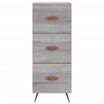 vidaXL Buffet Sonoma gris 34 5x34x90 cm Bois d'ingénierie