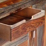 vidaXL Buffet gris 160x40x75 cm bois de sesham massif