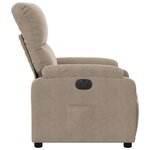 vidaXL Fauteuil inclinable électrique taupe tissu microfibre