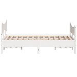vidaXL Cadre de lit sans matelas blanc 160x200 cm bois de pin massif