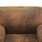 vidaXL Chaise Marron Similicuir daim