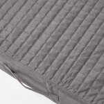 Coussin d'assise déhoussable en suédine  Gris - HOMESCAPES