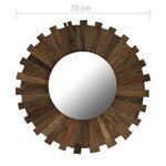 vidaXL Miroir mural Bois de récupération massif 70 cm