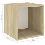 vidaXL Ensemble de meubles TV 5Pièces Blanc chêne sonoma Bois ingénierie