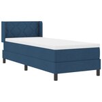 Lit à ressorts vidaXL avec matelas bleu 80x200 cm tissu