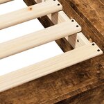 vidaXL Cadre de lit chêne fumé 150x200 cm bois d'ingénierie