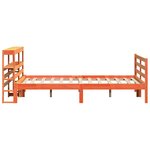 vidaXL Cadre de lit sans matelas cire marron 120x190cm bois pin massif